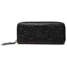 Portefeuille Zippy long Louis Vuitton Monogram Empreinte noir