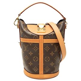 Borsa a secchiello Duffle Louis Vuitton Monogram marrone