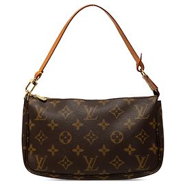 Louis Vuitton Monogram Pochette Accessoires Schultertasche Braun
