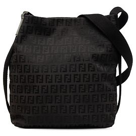 Fendi Zucchino Crossbody-Tasche aus braunem Canvas