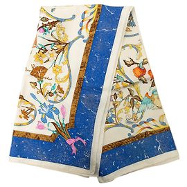 Foulard di seta Hermès Pierres d Orient et d Occident bianco 90