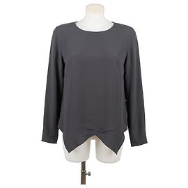 Top Emporio Armani in seta grigio