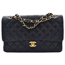 Borsa Chanel Classic Double Flap Nero Pelle d'Agnello