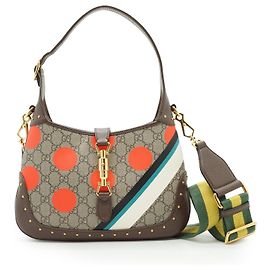 Gucci Borsa a tracolla Hobo Jackie 1961 Small in tela GG Supreme Polka Dots