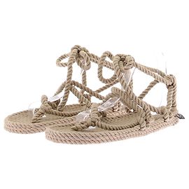 Autre Marque Sandali stringati beige "Romano"