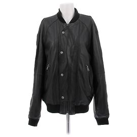 Giacca in pelle nera Givenchy Taglia 52
