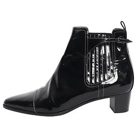 Hermès Black patent ankle boots - size EU 40