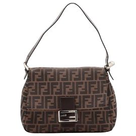 Fendi Bolso de hombro Brown Zucca Mamma Baguette