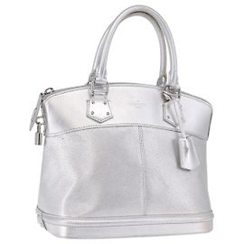 LOUIS VUITTON Suhari Lockit PM Hand Bag Silver M95541 LV