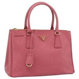 PRADA Galleria Hand Bag Saffiano leather Pink Gold