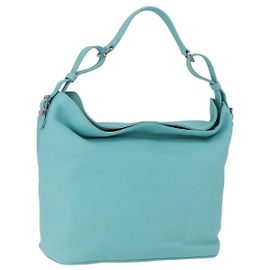 Tiffany & Co TIFFANY&Co. Bolsa de ombro em couro azul turquesa