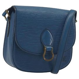 LOUIS VUITTON Epi Saint Cloud PM Shoulder Bag Blue M52195 LV