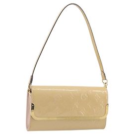 LOUIS VUITTON Monogram Vernis Rossmore MM Beige Poodle M91757 LV