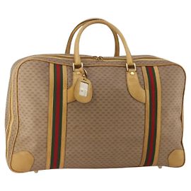 GUCCI Micro GG Supreme Web Sherry Line Bag PVC Beige 010 58 1744 65