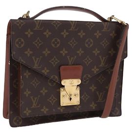 LOUIS VUITTON Monogram Monceau 28 Hand Bag 2way M51185 LV