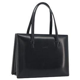 LOEWE Hand Bag Leather Black