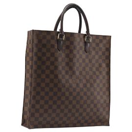 LOUIS VUITTON Damier Ebene Sac Plat Hand Bag N51140 LV