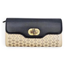 Bulgari Cartera Bvlgari en cuero negro y beige