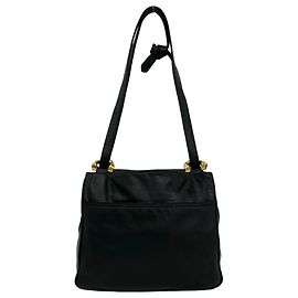 Loewe Vintage Anagram Logo Leather Shoulder Bag