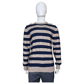 Autre Marque Fradi Striped Wool-Blend Crewneck Sweater
