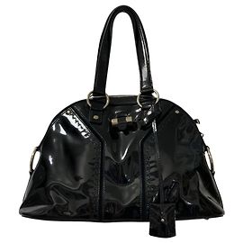 Borsa in pelle verniciata Yves Saint Laurent Muse Y-Line