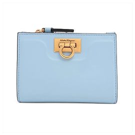 Cartera bi-fold de piel Gancini Salvatore Ferragamo