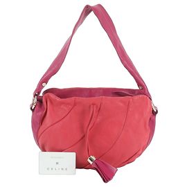 Céline Celine Schultertasche aus Leder mit Quaste