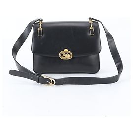 Céline Bolso de hombro Celine de cuero negro