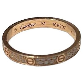 Anello Cartier Love Diamanti Oro Rosa 18k Misura 51