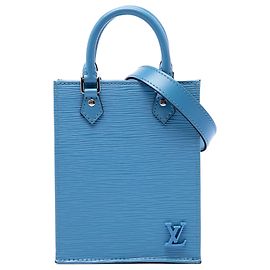 Louis Vuitton Blue Epi Petit Sac Plat