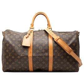 Louis Vuitton Brown Monogram Keepall Bandouliere 50