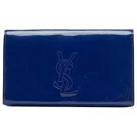 Clutch Saint Laurent Belle Du Jour de charol azul