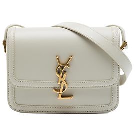 Saint Laurent Solferino Satchel Small aus weißem Kalbsleder mit Box