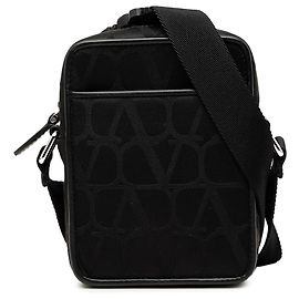 Valentino Borsa a Tracolla Iconographe VLogo Loco Piccola in Nylon Nero