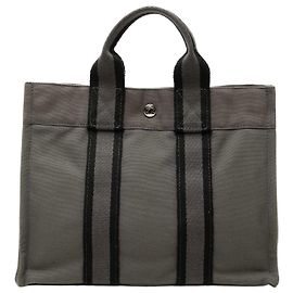 Hermès Gray Canvas Fourre Tout PM