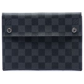 Louis Vuitton Black Damier Graphite Alpha Pochette MM