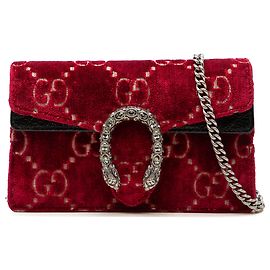 Gucci Mini Dionysus Crossbody in velluto rosso GG