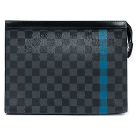Louis Vuitton Black Damier Graphite Stripe Pochette Voyage MM
