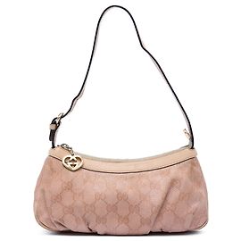 Pochette Gucci Lovely Heart in tela GG rosa