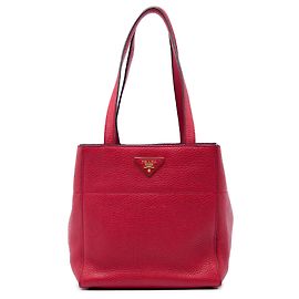 Borsa Tote Prada Red Vitello Daino
