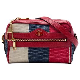 Gucci Mini Borsa a Tracolla Ophidia in Canvas Rossa