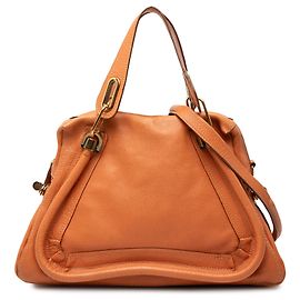 Borsa Satchel Paraty in pelle arancione taglia Medium di Chloé