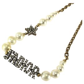 Choker Christian Dior in perle sintetiche e strass