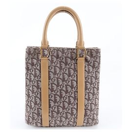 Borsa Christian Dior Trotter in pelle e canvas