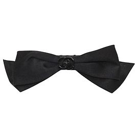 Pasador de satén negro Chanel