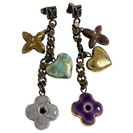Orecchini a catena da donna Louis Vuitton con multi-charm