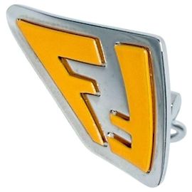 Orecchini a clip Fendi FF Series Orange