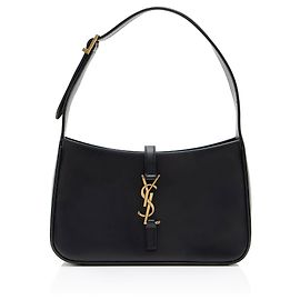 Saint Laurent Le 5 A 7 Hobo-Tasche aus glattem Kalbsleder mit Monogramm