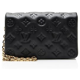 Louis Vuitton Monogram Embossed Lambskin Coussin Pochette