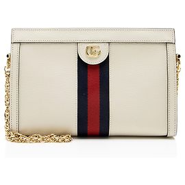Borsa a tracolla con catena media Ophidia in pelle Gucci